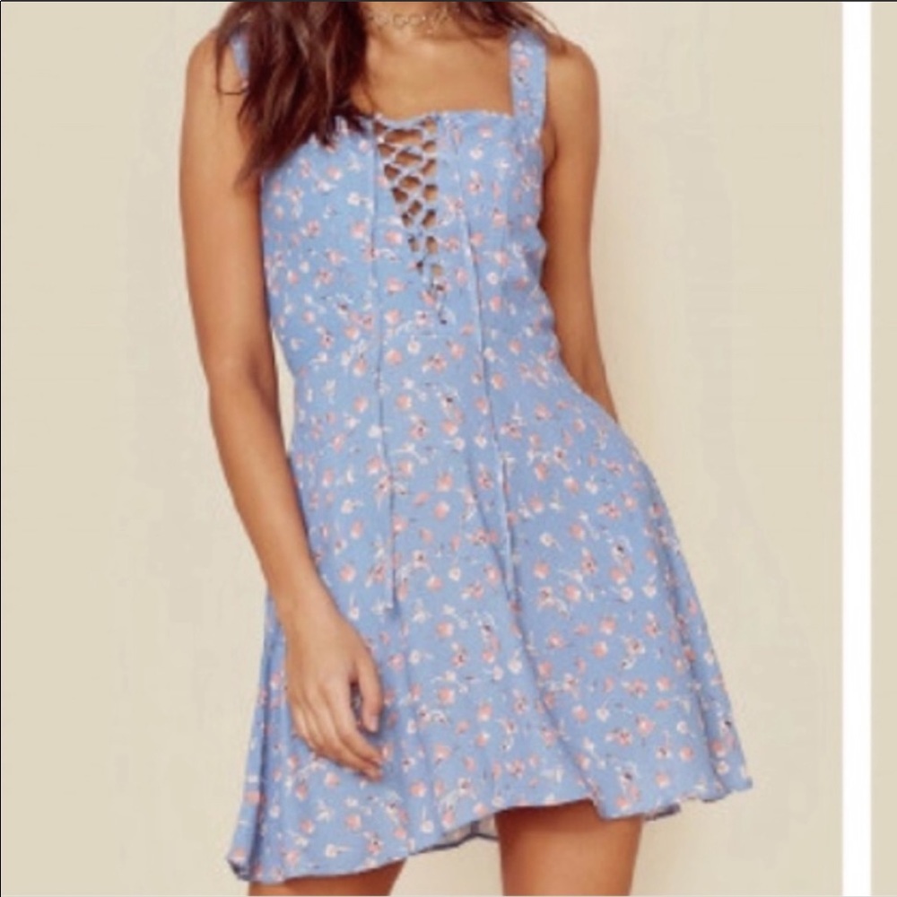 Flynn skye blue floral mini dress